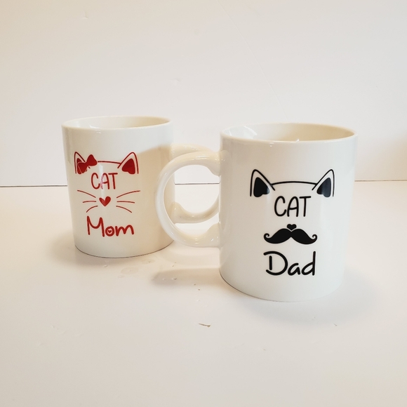 Cat Mom and Cat Dad Mug Set - Picture 4 of 6